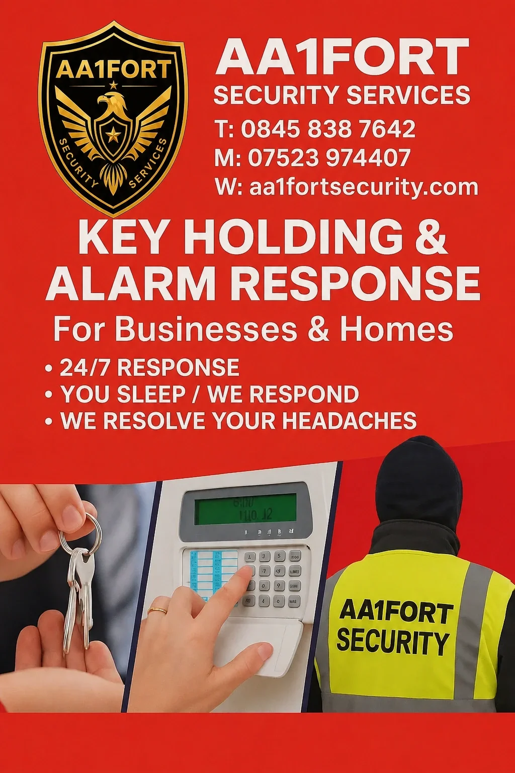 Key holding alarm response